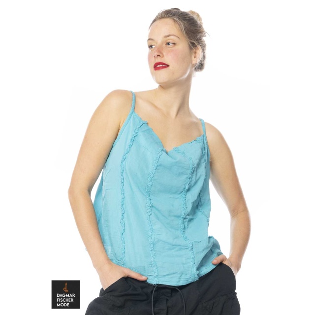 Kurzes Baumwolltop von RUNDHOLZ DIP in aqua