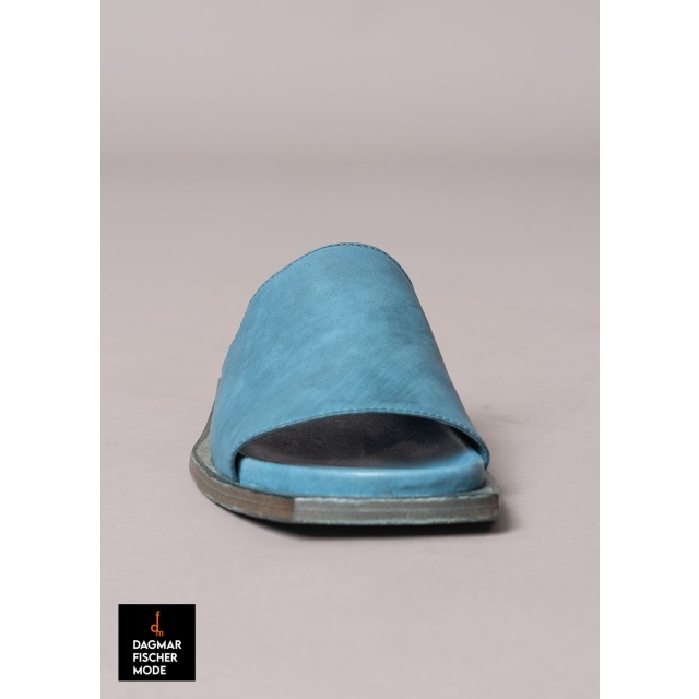 Lederschlappen von RUNDHOLZ in tulip