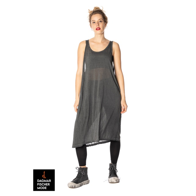 Ärmelloses Viskose Kleid von RUNDHOLZ DIP in charcoal cloud