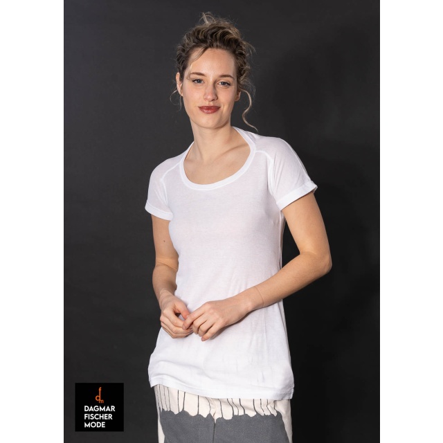 Tailliertes Basic T-Shirt von RUNDHOLZ in starwhite
