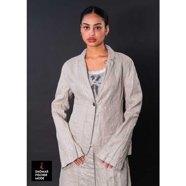 Taillierter Leinenblazer von RUNDHOLZ in dust sparkle