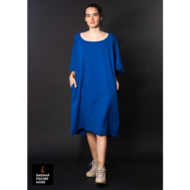 Legeres T-Shirt Kleid von RUNDHOLZ DIP in black & royal
