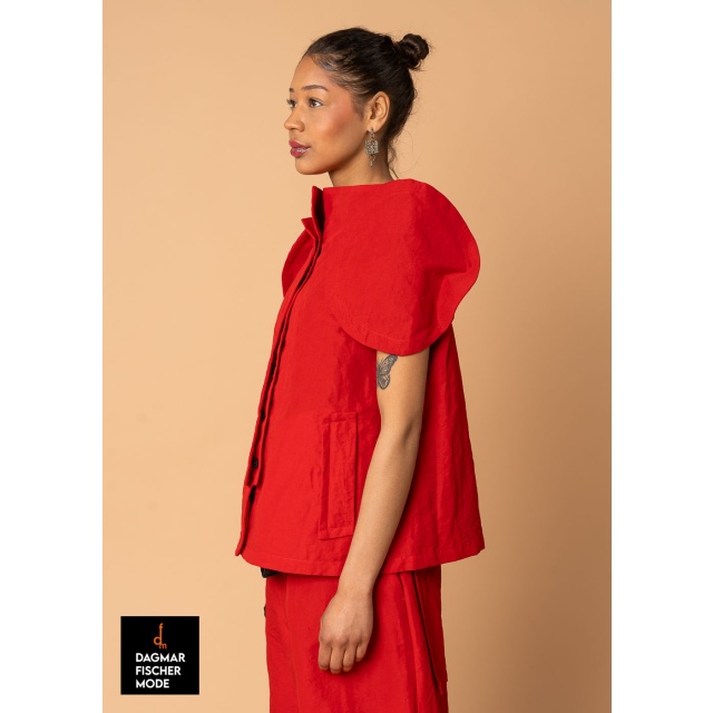 Blouse/jacket by RUNDHOLZ in black, elctric & ketchup