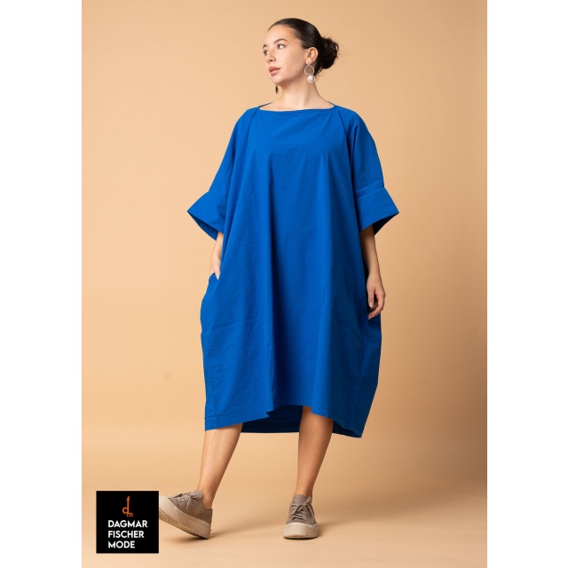 High-stretch one-size dress by RUNDHOLZ in black, electric & ketchup