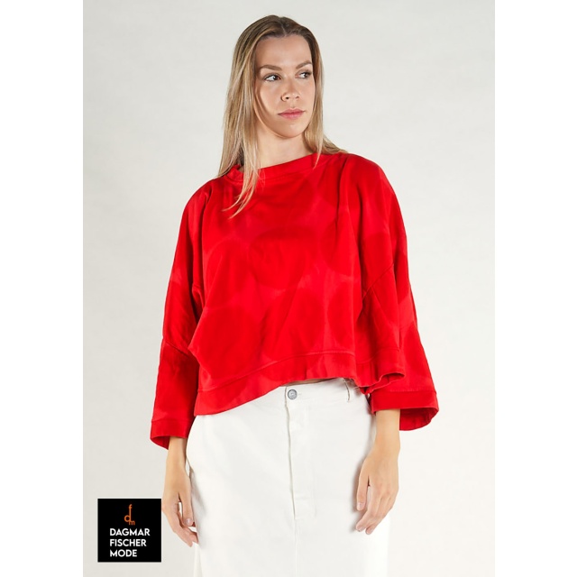 Oversize sweatshirt by RUNDHOLZ in electric print & ketchup print