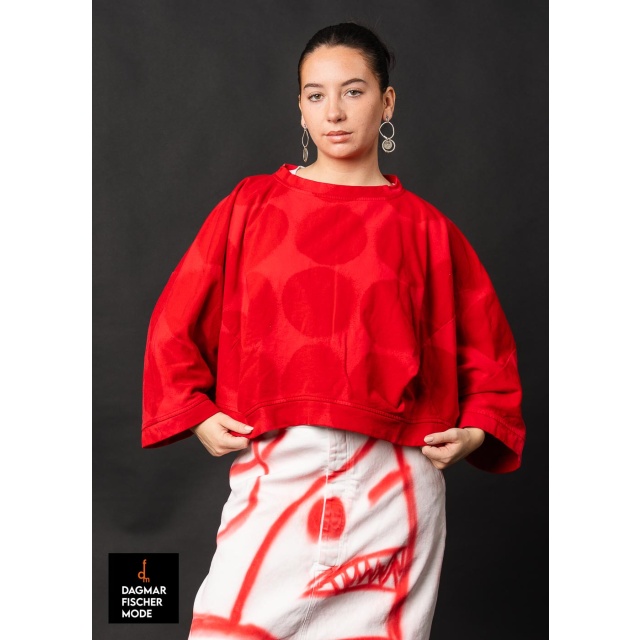 Oversize Sweatshirt von RUNDHOLZ in electric print & ketchup print