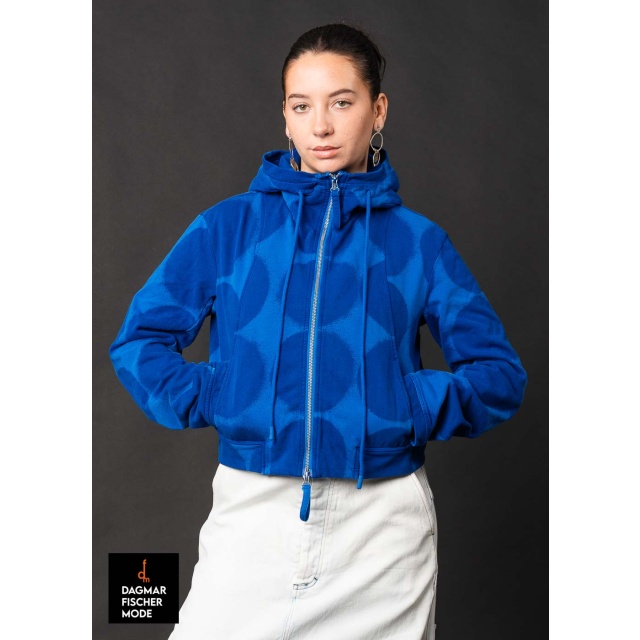 Sweatshirt-Jacke von RUNDHOLZ in electric print & ketchup print