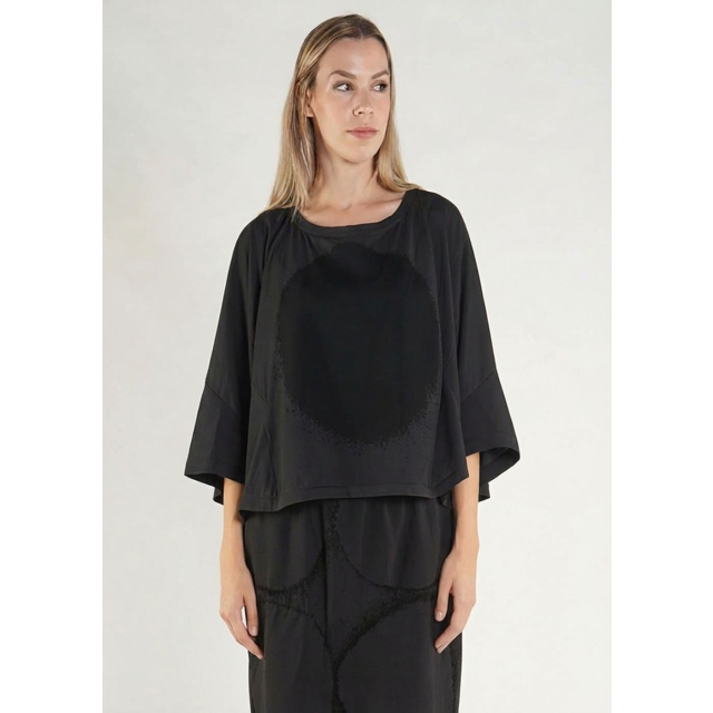 Kurzes Shirt von RUNDHOLZ in black print & marshmallow print