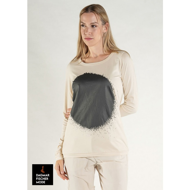 Tailliertes Shirt von RUNDHOLZ in black print & marshmallow print