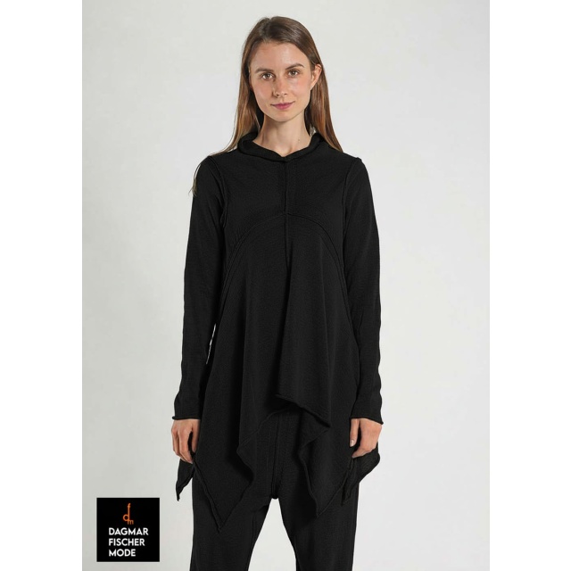 Leinen-Baumwoll-Pulli von RUNDHOLZ in black & navy