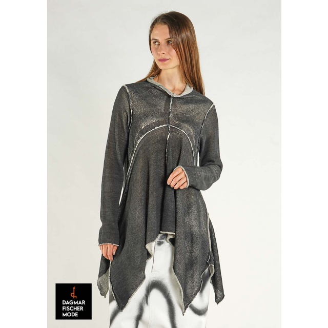 Leinen-Baumwoll-Pulli von RUNDHOLZ mit Farbverlauf