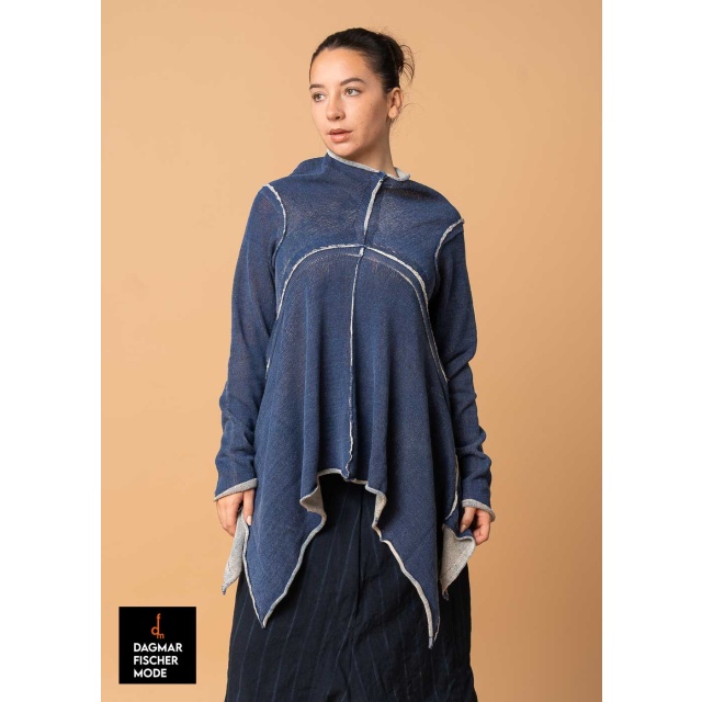 Linen-cotton sweater by RUNDHOLZ with color gradient