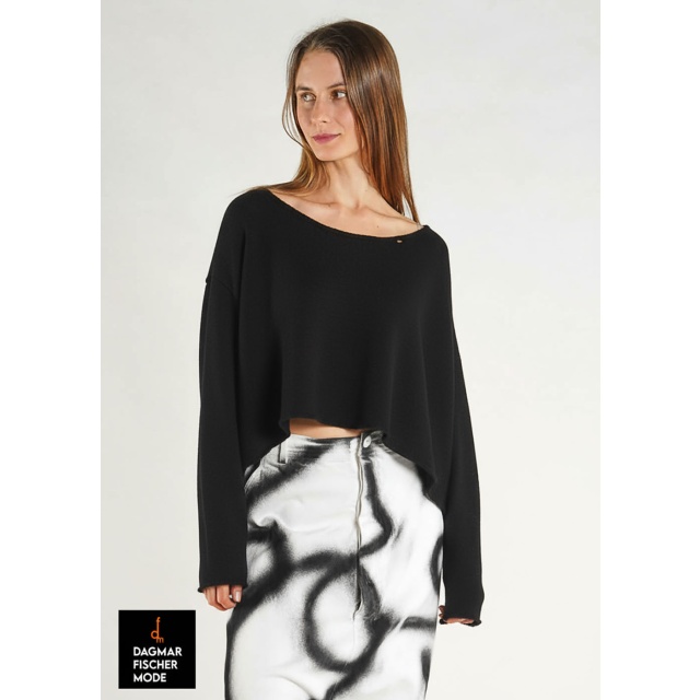 Very wide linen-cotton sweater by RUNDHOLZ in with color gradient