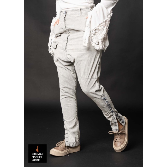 Trousers by RUNDHOLZ DIP in seafoam fog & black fog