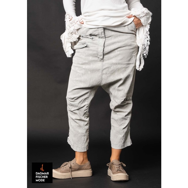 ¾ length trousers by RUNDHOLZ DIP in seafoam fog & black fog