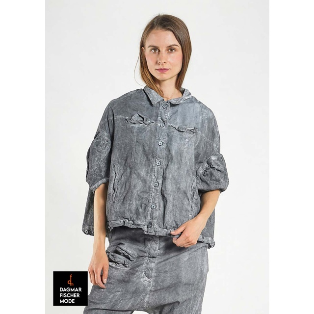 Oversize Jacke/Bluse von RUNDHOLZ DIP in seafoam fog & black fog