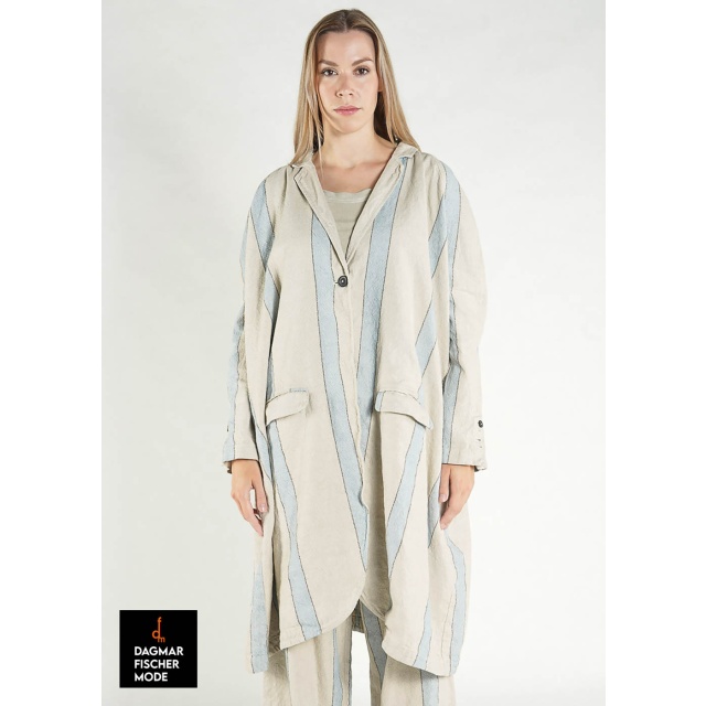Oversize coat RUNDHOLZ DIP in sky stripe
