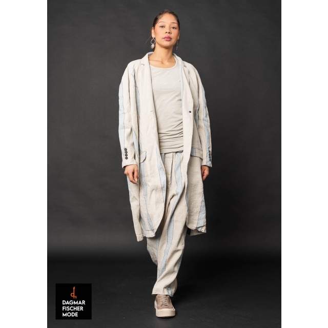 Oversize coat RUNDHOLZ DIP in sky stripe