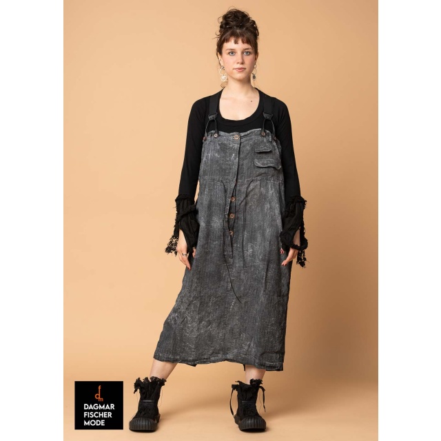 Bib skirt by RUNDHOLZ DIP in black fog