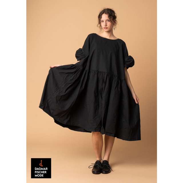 Oversize dress by RUNDHOLZ DIP in black gloss