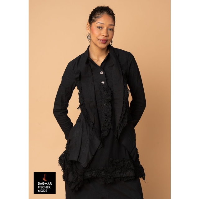 Fitted blazer by RUNDHOLZ DIP in black gloss