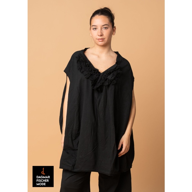 Oversize Tunika von RUNDHOLZ DIP in black gloss