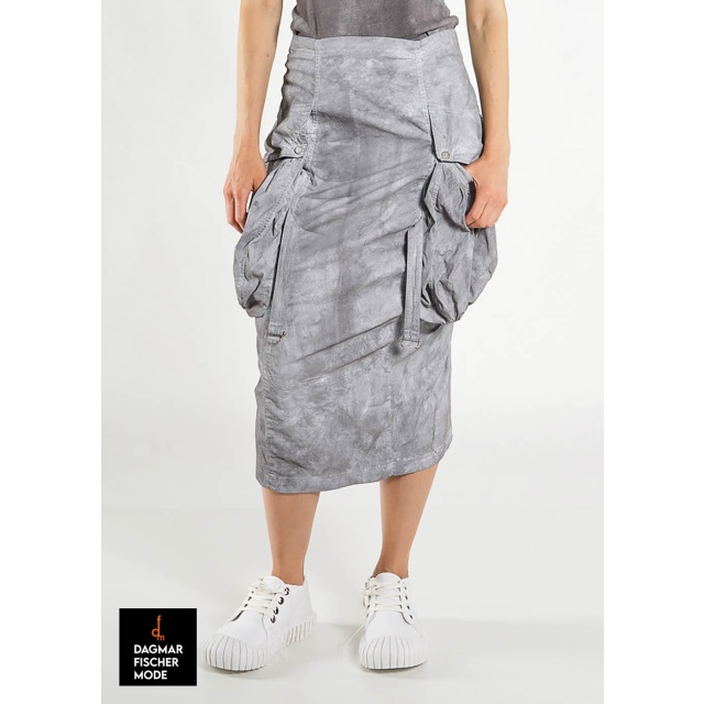 Hochelastischer schmaler Rock von RUNDHOLZ DIP in black gloss