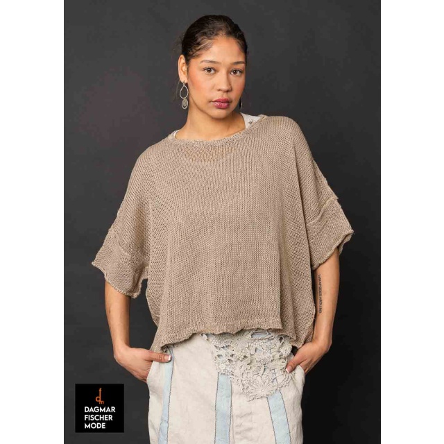 Leinenstrickpulli von RUNDHOLZ DIP in black, seaweed & linen