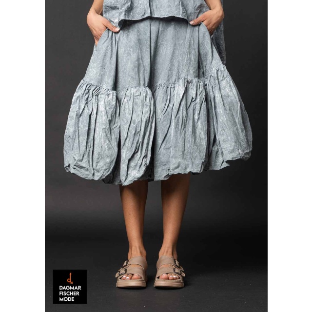 Puffy, short skirt by RUNDHOLZ DIP in amber fog & seaweed fog