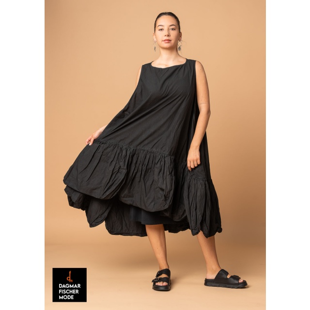 Ärmelloses Oversize Kleid von RUNDHOLZ DIP in black gloss