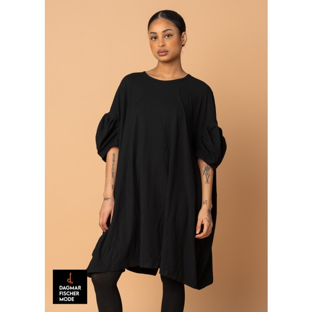 Tailored oversize tunic by RUNDHOLZ DIP in black gloss