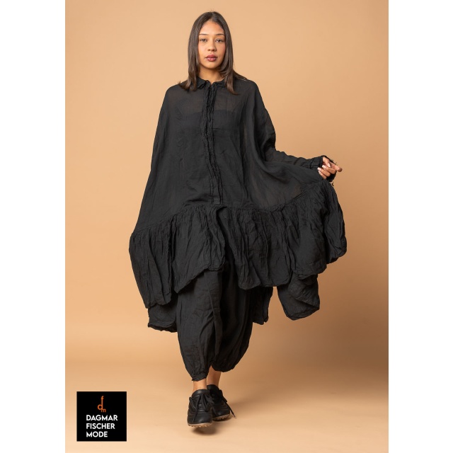 Blouse dress by RUNDHOLZ DIP in black gloss