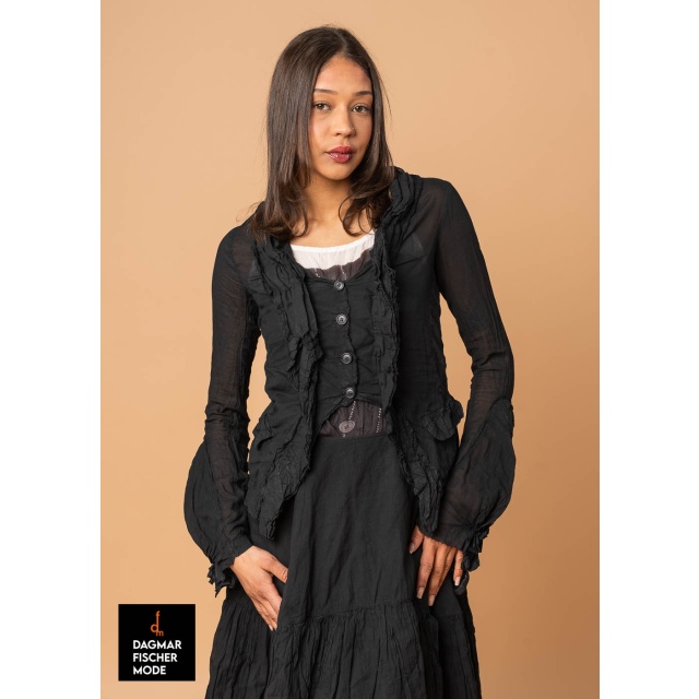 Fitted jacket by RUNDHOLZ DIP in black gloss