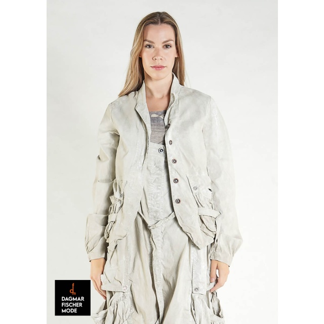 Long-sleeved fitted jacket by RUNDHOLZ DIP in black gloss