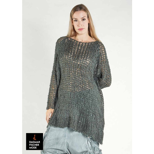 Strickpulli aus Seide von RUNDHOLZ DIP in black & sky