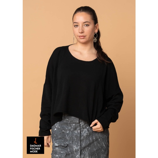 Kurzer Sommerstrickpulli von RUNDHOLZ DIP in black gloss
