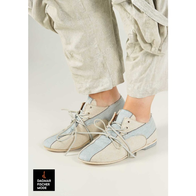 Flat lace-up shoes by RUNDHOLZ DIP in a trendy striped design