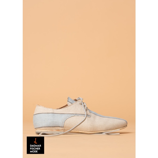 Flat lace-up shoes by RUNDHOLZ DIP in a trendy striped design