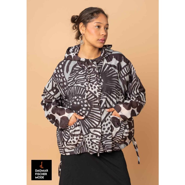 Wasserabweisende Oversize Regenjacke von RUNDHOLZ BLACK LABEL in black print