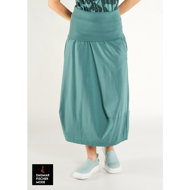 Skirt with wide waistband by RUNDHOLZ BLACK LABEL in black & tree