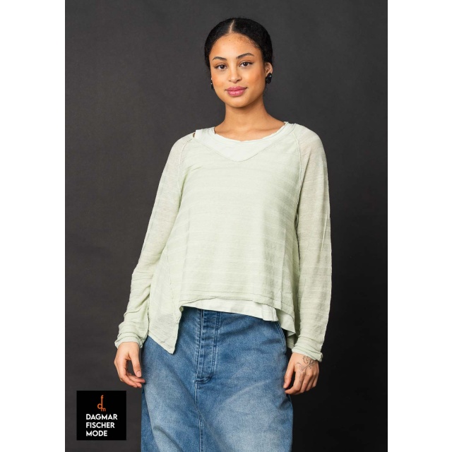 Feiner Strickpulli von RUNDHOLZ BLACK LABEL in black, grass, tree & lime