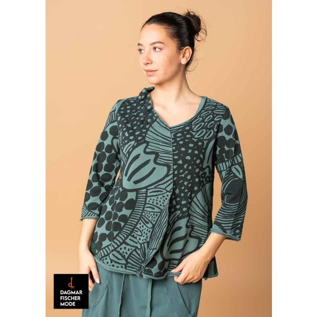 Tailliertes Shirt von RUNDHOLZ BLACK LABEL in tree print & grass print