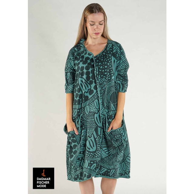 Fitted oversize dress by RUNDHOLZ BLACK LABEL in tree print