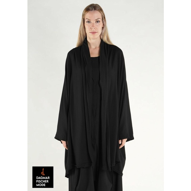 Oversize Jacke mit offener Schalkragen von RUNDHOLZ BLACK LABEL in black