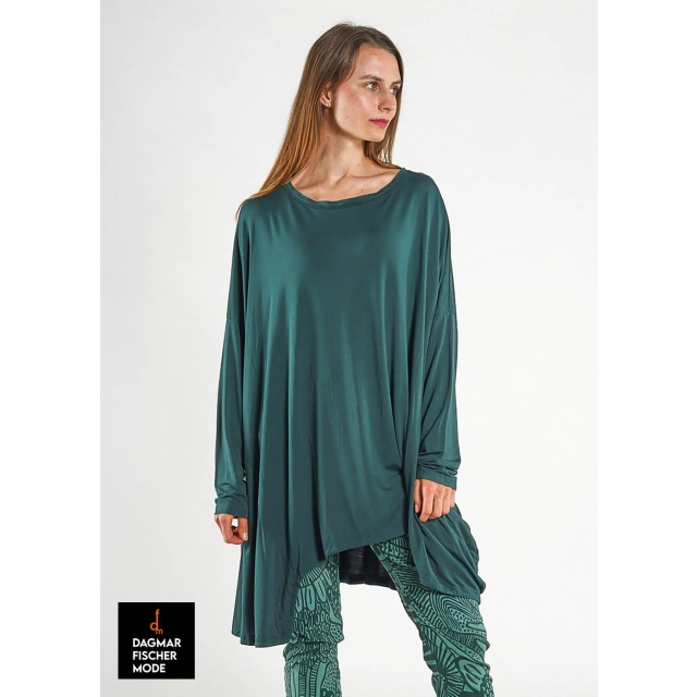 Legeres Oversize Shirt von RUNDHOLZ BLACK LABEL in black, grass & mint
