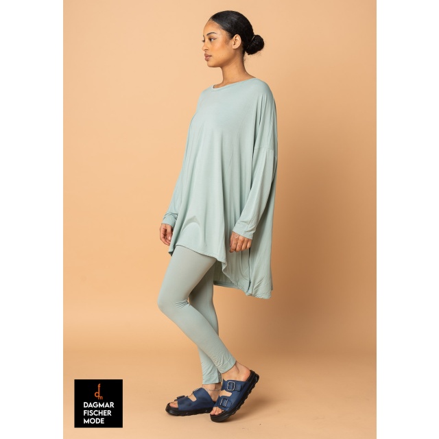 Legeres Oversize Shirt von RUNDHOLZ BLACK LABEL in black, grass & mint