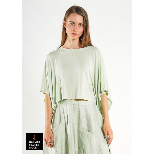 Kurzes Oversize Shirt von RUNDHOLZ BLACK LABEL in black, grass & mint
