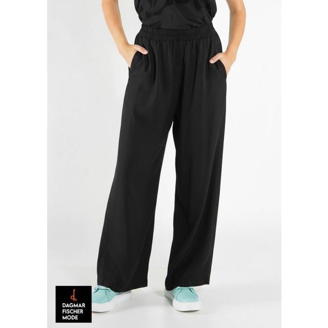 Trousers with wide leg by RUNDHOLZ BLACK LABEL in black