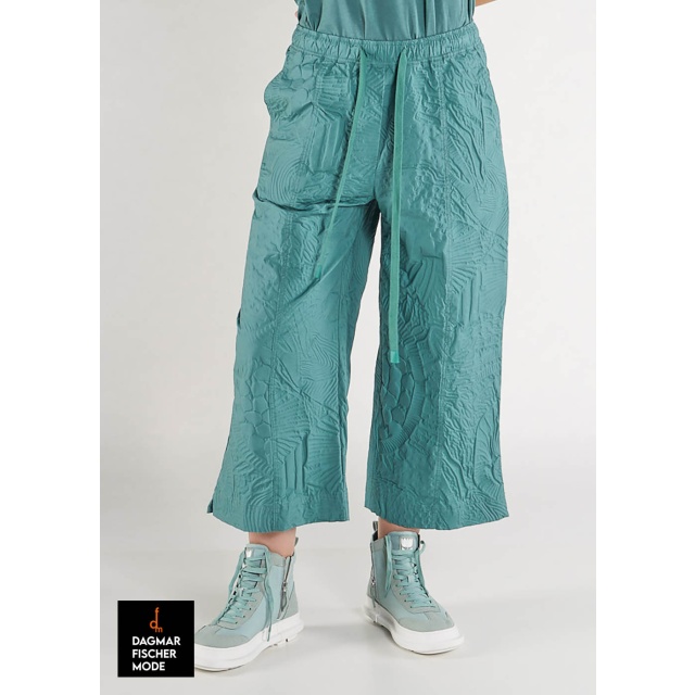 Tiefschritthose mit 3D-Relief von RUNDHOLZ BLACK LABEL in black, mint & offwhite