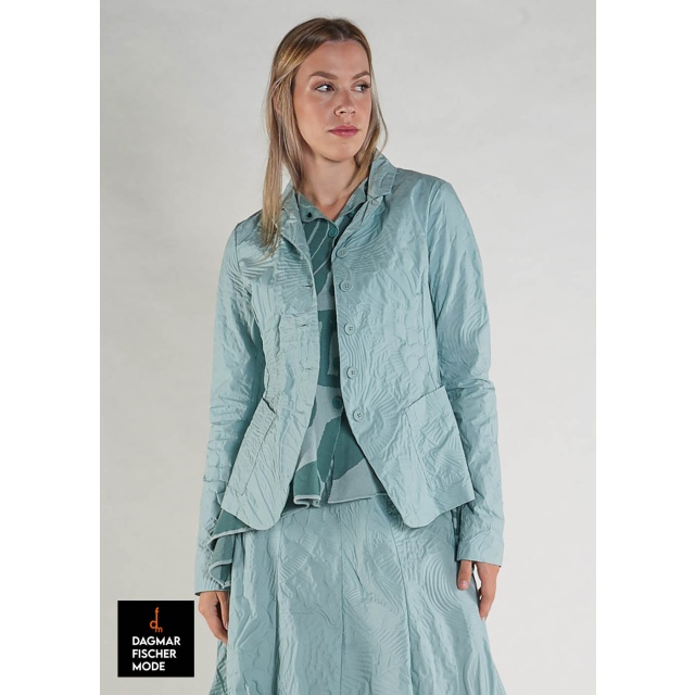 Jacke mit 3D-Relief von RUNDHOLZ BLACK LABEL in black, mint & offwhite